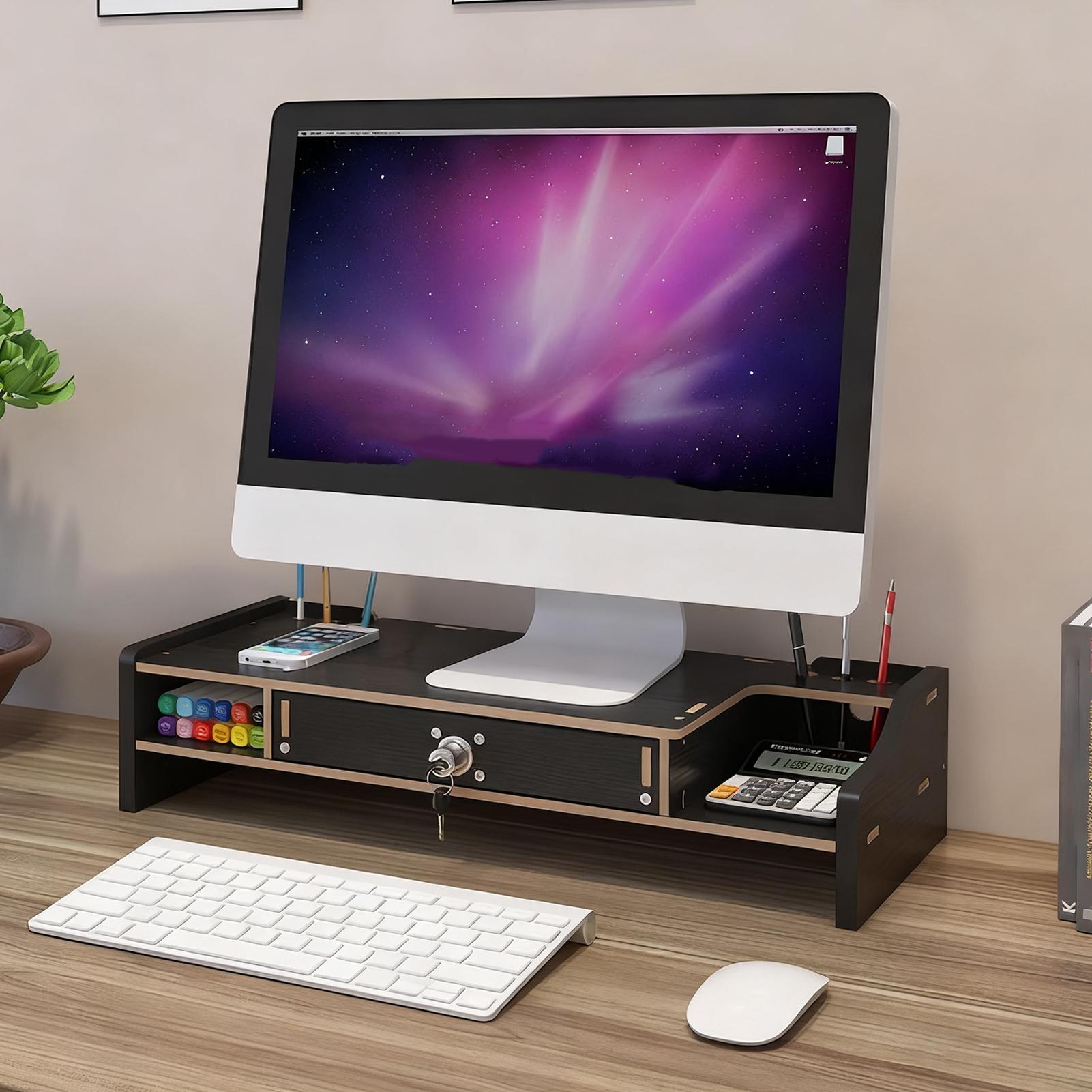 Monitor Riser Wood - Stojak na monitor na biurko, drewniany