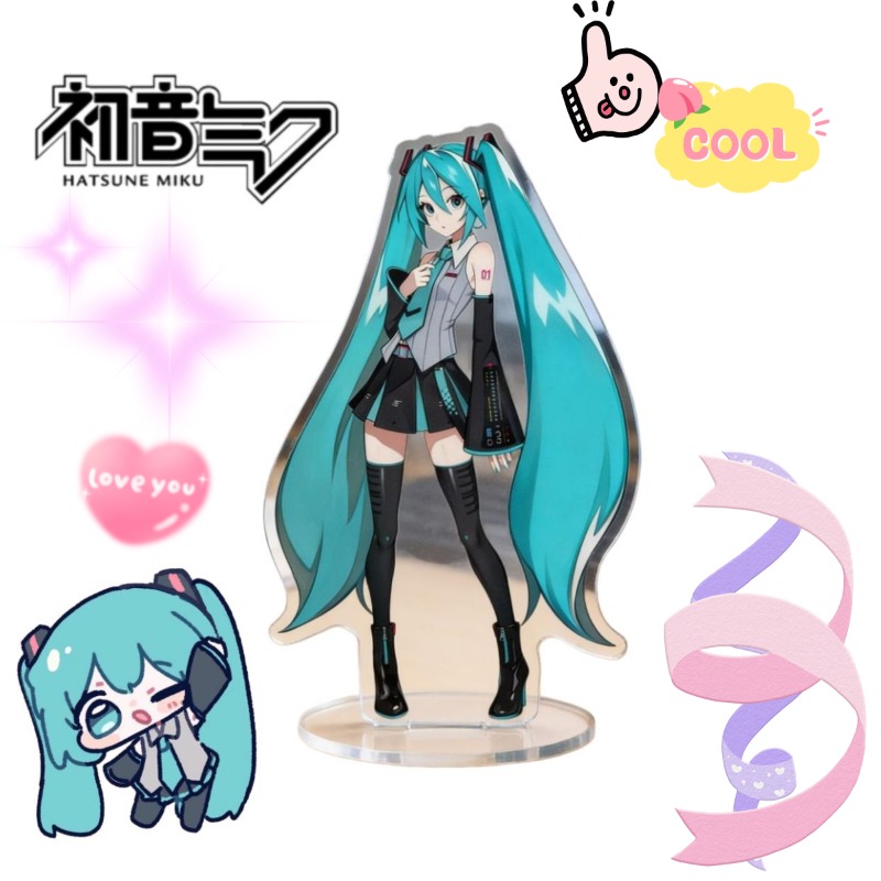Desk Setup Decor - Hatsune Miku 10cm Akrylowy Stojak Urocza