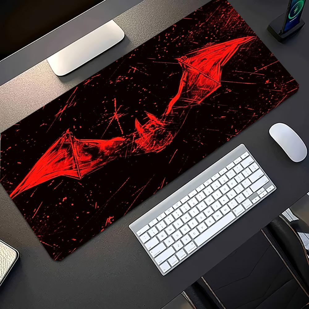 Desk Setup Pc And Laptop - Ciemnoczerwona podkładka pod mysz z motywem
