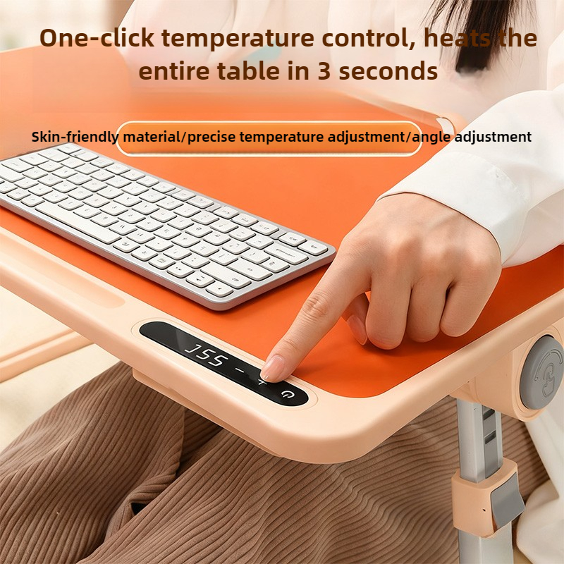 Desk Setup With Keyboard Tray - Regulowany stojak na laptopa z podgrzewaną