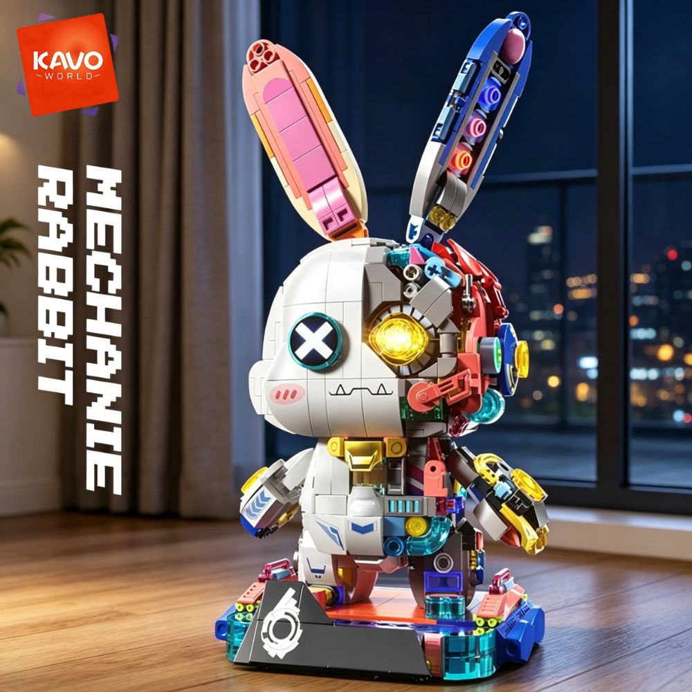 Desk Setup Enthusiast - KAVOWORLD 1377 elementów Zestaw Klocków Robot