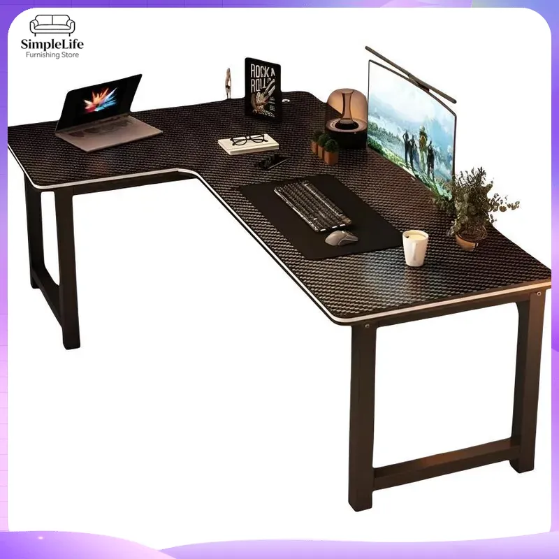 Setup Desk Monitor - Narożne biurko gamingowe z półką do
