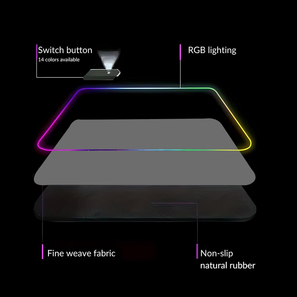 Desk Setup With Keyboard Tray - Podkładka pod mysz RGB HD w