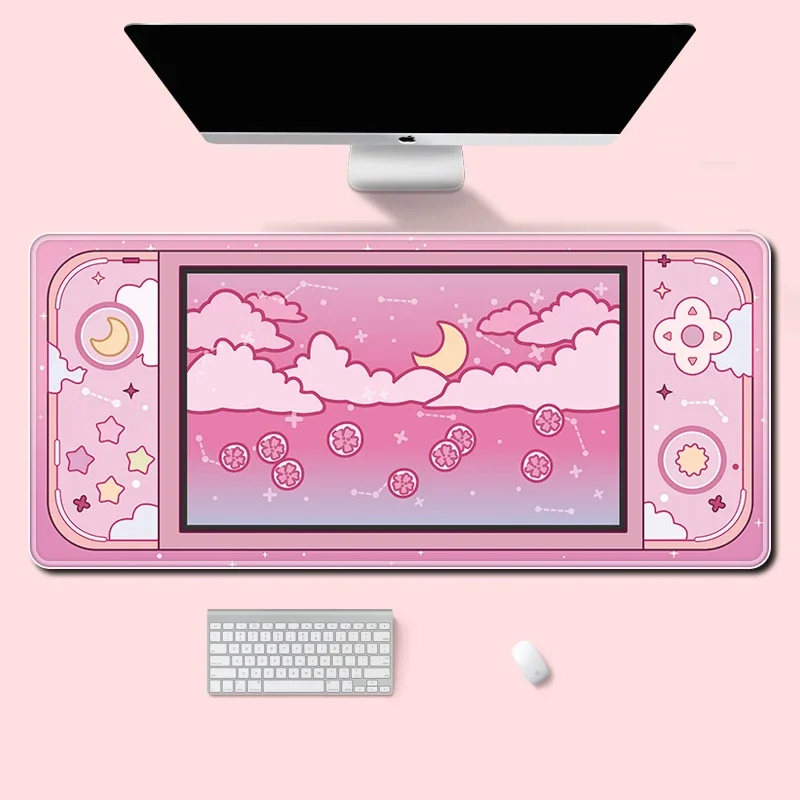 Desk Setup Accessories Aesthetic - Moon and Stars Duża podkładka na
