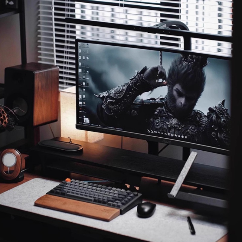 Monitor Riser Wood - Regulowany stojak na monitor do komputera