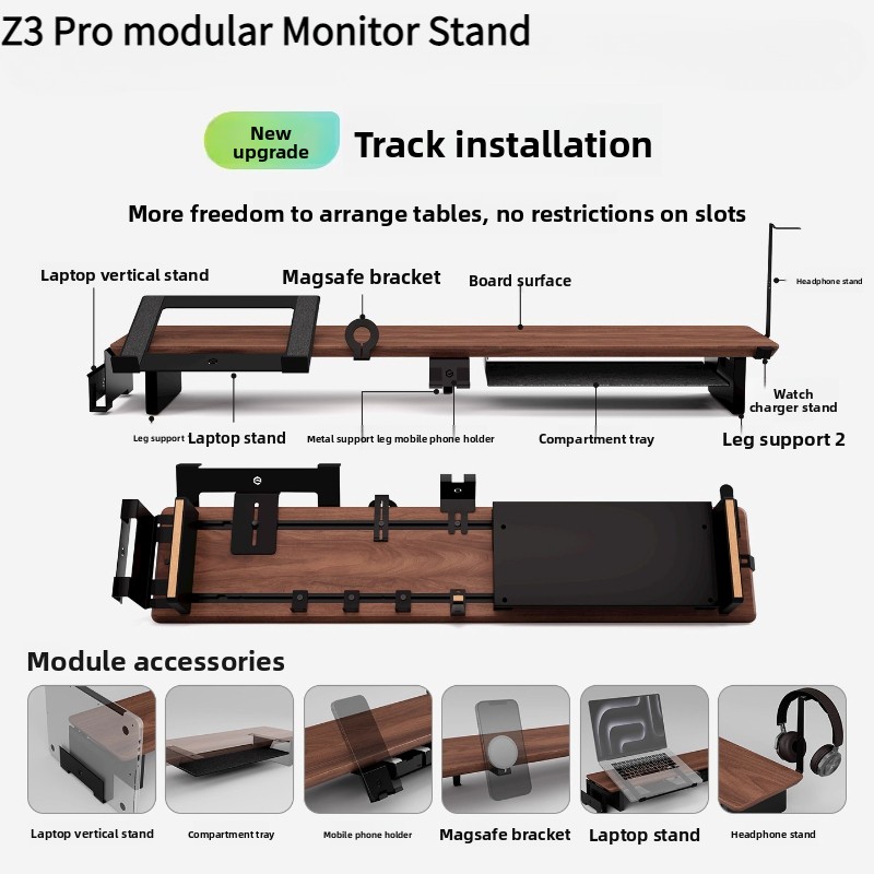 Monitor Riser Wood - Modułowy podwyższacz monitora Z3 Pro z