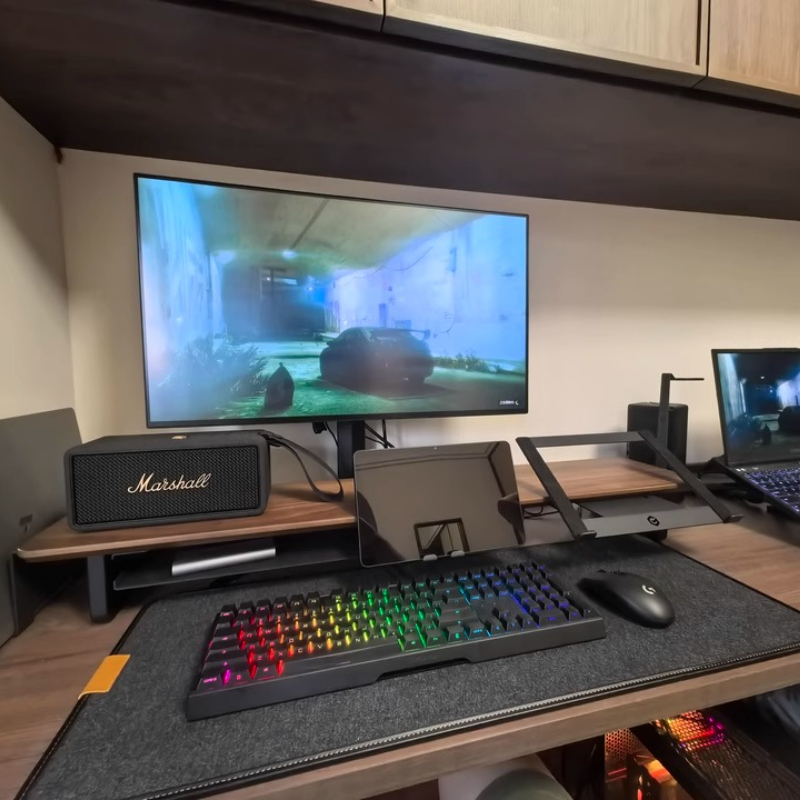 Desk Setup With Laptop And Monitor - Modułowy podstawka pod monitor Ergonomiczny organizer