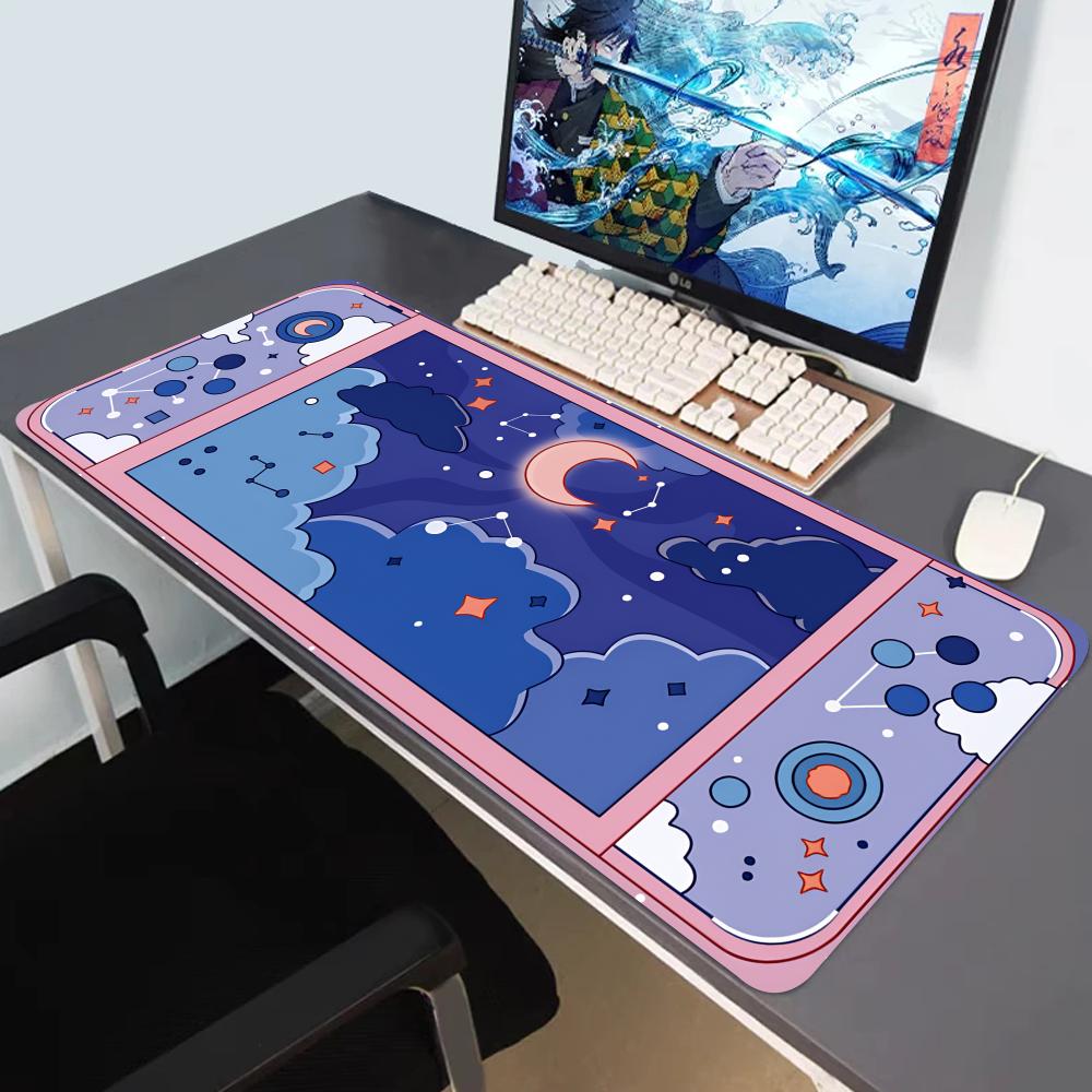 Desk Setup Accessories Aesthetic - HYBXAXC Duża Podkładka na Biurko Księżyc