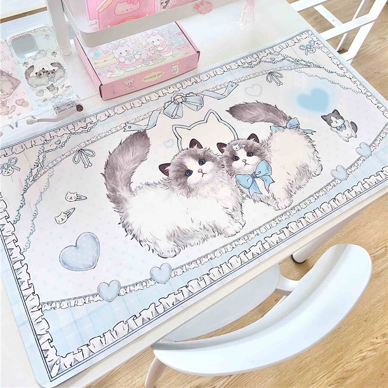 Desk Pad Leather Large - Skórzana mata na stół Ragdoll Cat