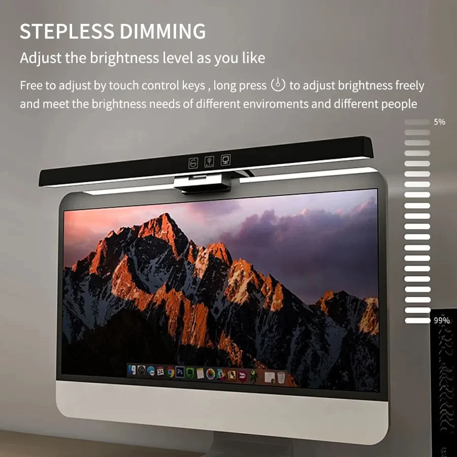 Lampa LED na monitor 33cm 50cm – Desk Setup No Computer recenzja i cena