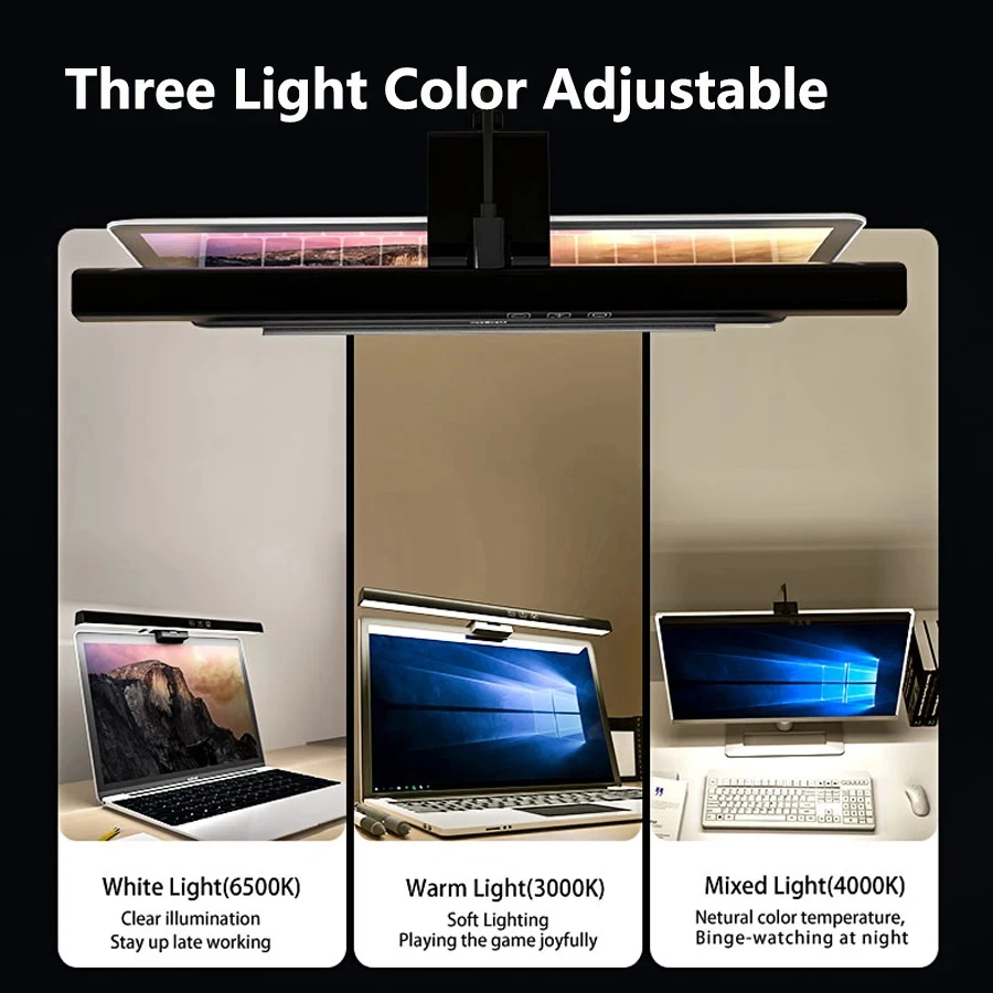 Lampa LED na monitor 33cm 50cm – Desk Setup No Computer recenzja i cena