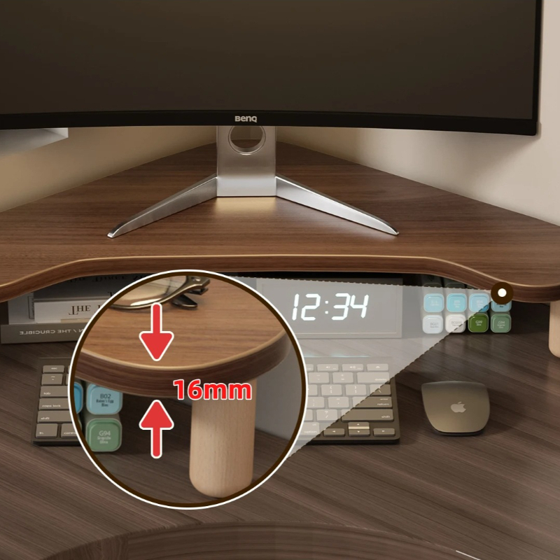 Narożny stojak na komputer, tr – Monitor Riser Wood recenzja i cena