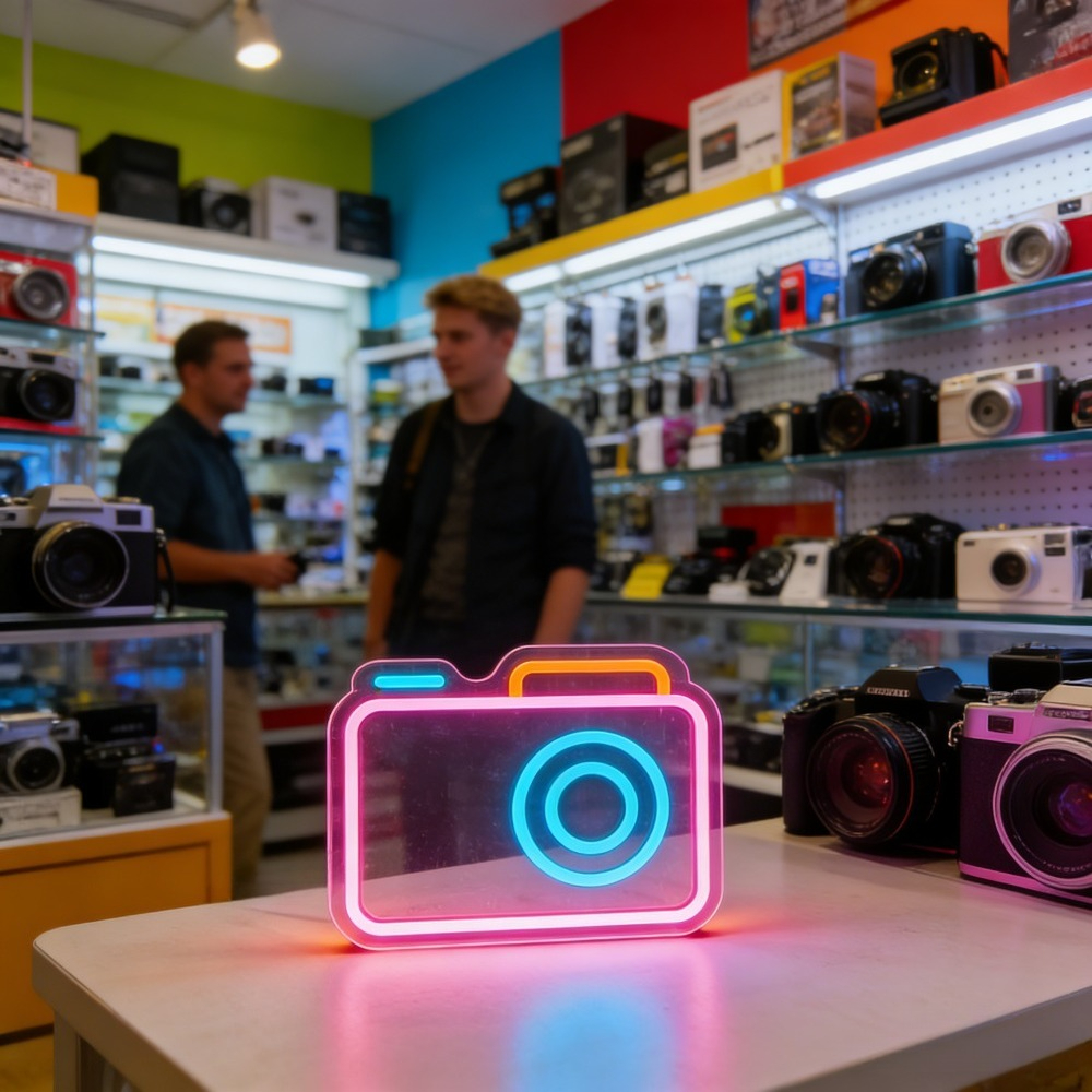 Neonowy znak LED z motywem apa – Desk Setup Photography recenzja i cena