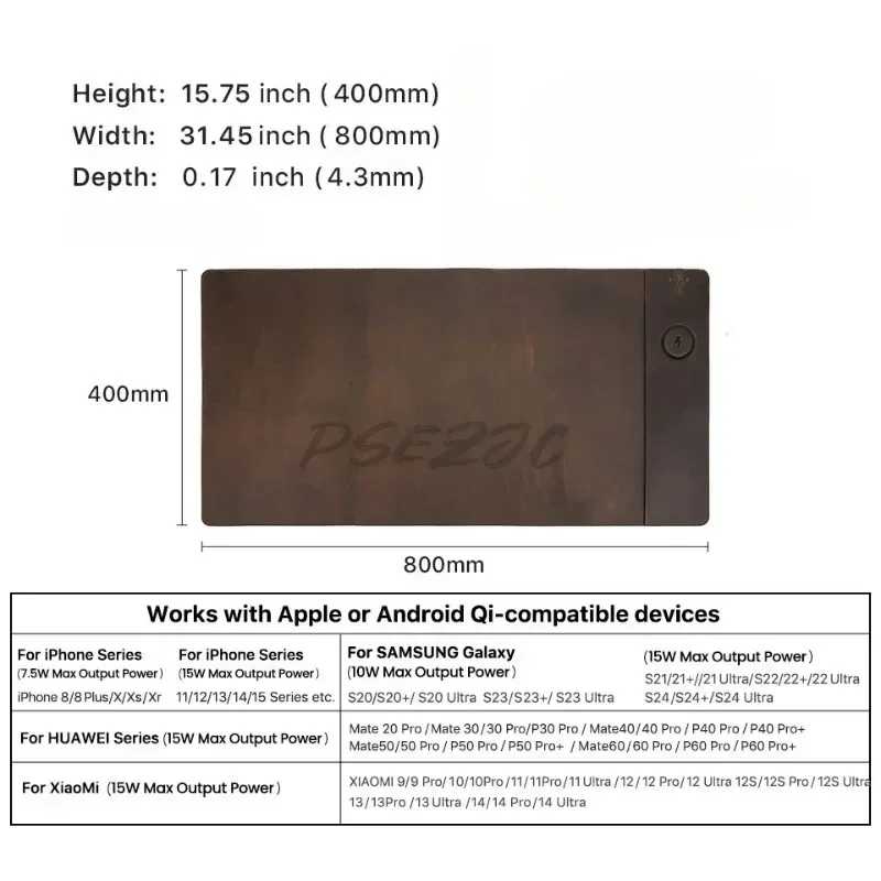 Podkładka pod mysz ze skóry by – Desk Pad Leather Large recenzja i cena
