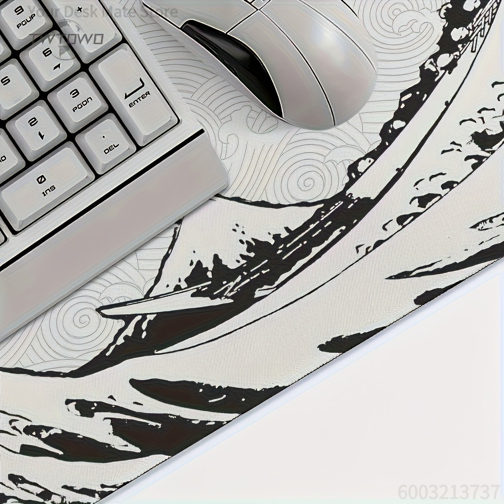 Czarno-biała mata na biurko XX – Desk Setup Pc And Laptop recenzja i cena