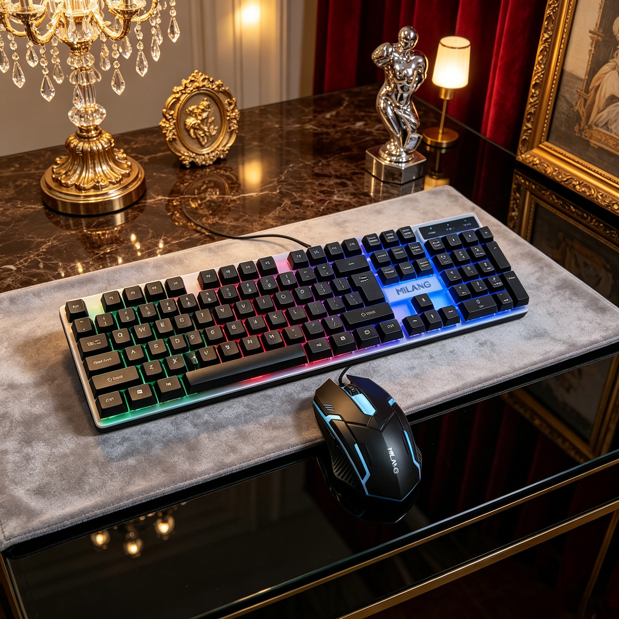 Przewodowy zestaw klawiatury i – Desk Setup No Computer recenzja i cena