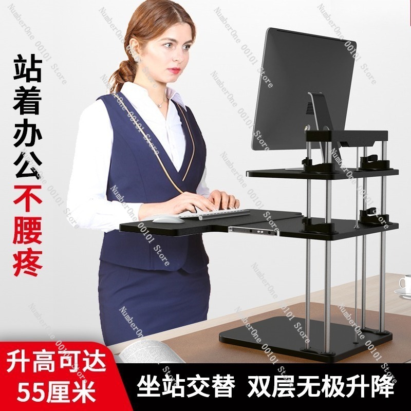 Konwerter do biurka stojącego  – Desk Setup With Laptop And Monitor recenzja i cena