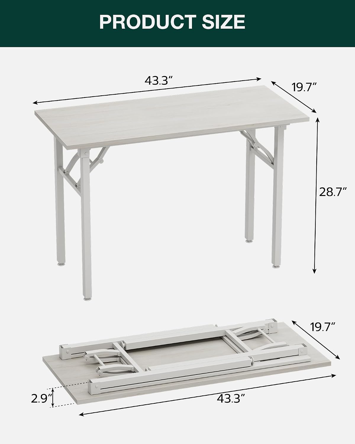 Małe składane biurko komputero – Desk Setup For 2 Laptops recenzja i cena