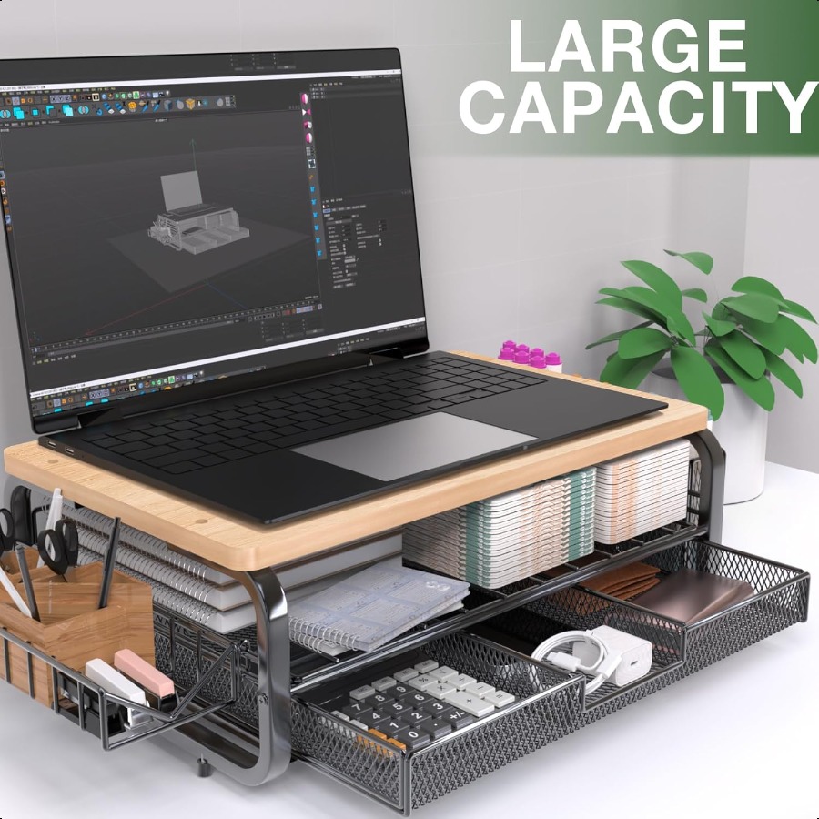 Podstawka pod monitor z wysoki – Monitor Riser Wood recenzja i cena