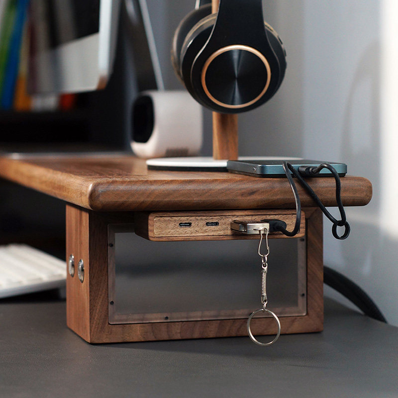 Hub USB 3.2 z samoprzylepnym m – Monitor Riser Wood recenzja i cena