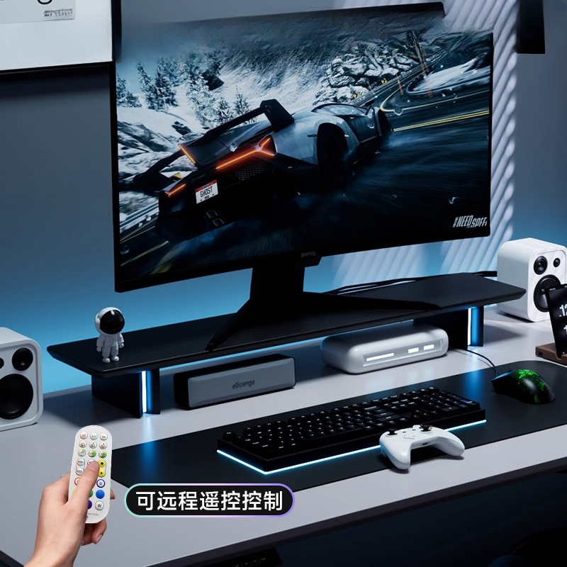 Stojak na monitor RGB Ergonomi – Desk Setup With Laptop And Monitor recenzja i cena