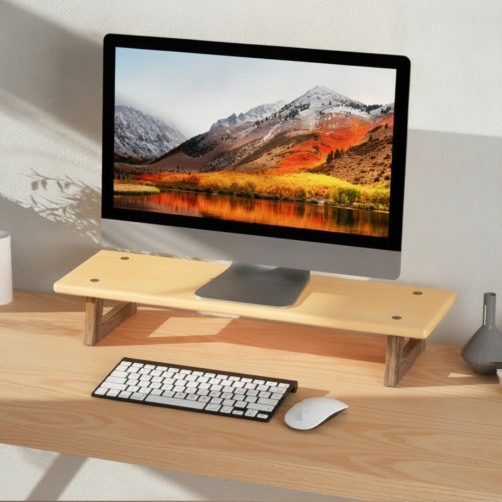 Podstawka pod monitor z drewni – Monitor Riser Wood recenzja i cena