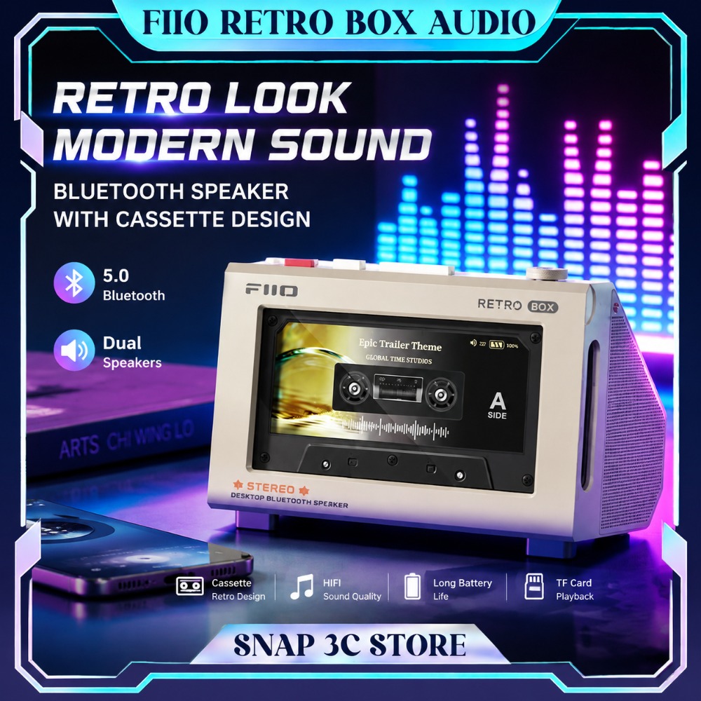 FiiO RETRO BOX Głośnik Bluetoo – Speaker Desk Setup recenzja i cena