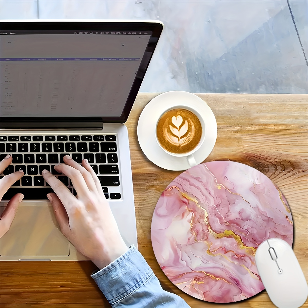 Różowa Marmurkowa Podkładka Po – Desk Setup Pc And Laptop recenzja i cena