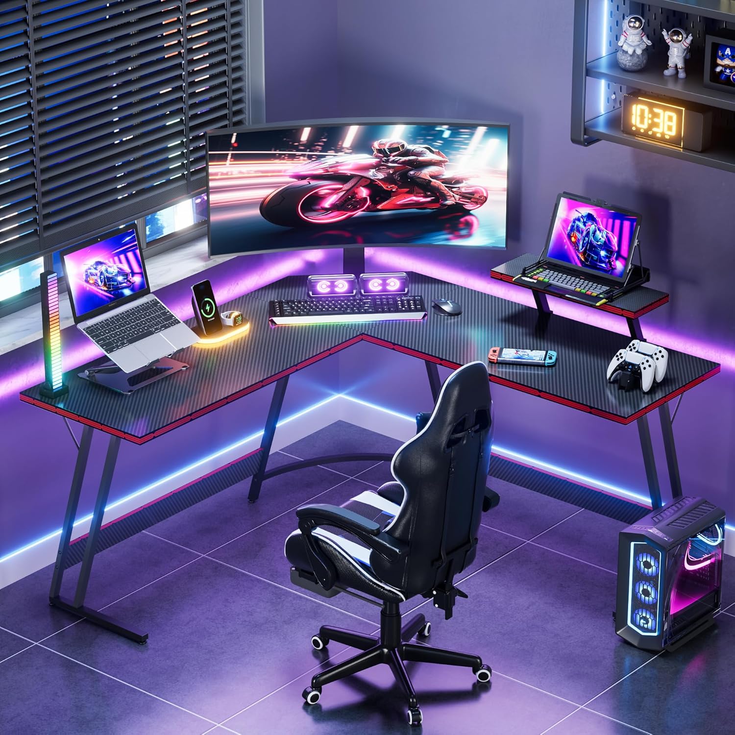 Regulowane biurko gamingowe w  – Setup Desk Monitor recenzja i cena