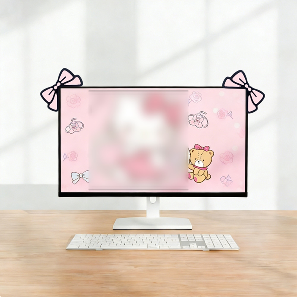 Urocza Różowa Kokardka Dekorac – Desk Setup Accessories Aesthetic recenzja i cena