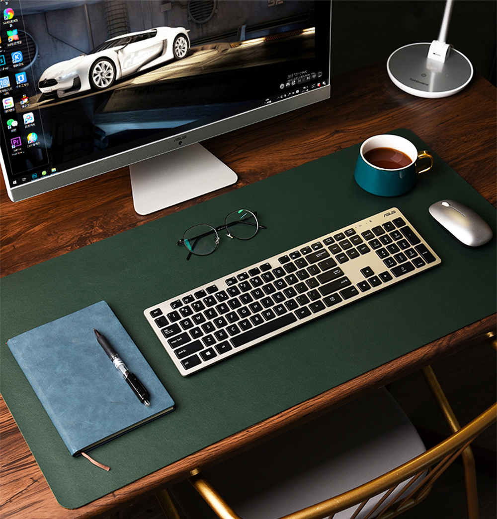 Różowa podkładka pod mysz kawa – Desk Pad Leather Large recenzja i cena