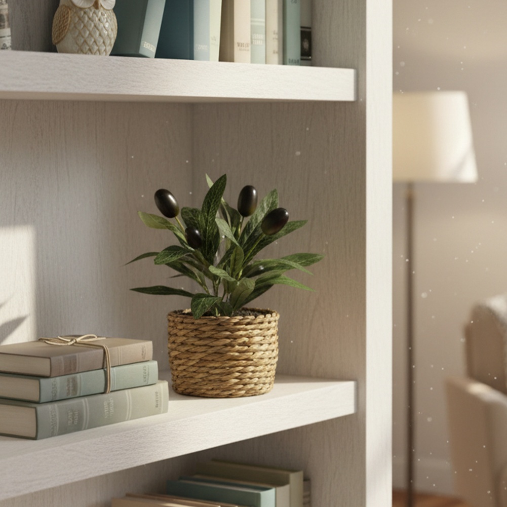 Sztuczne rośliny, oliwka kiesz – Desk Setup At Home recenzja i cena